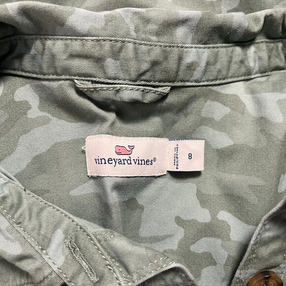 Vineyard Vines Women's Tonal Camo Margo Shirt Dress - Size 8 - Picture 6 of 7